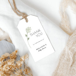 Floral Baby In Bloom Baby Shower Gift Tag