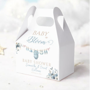 Floral Baby In Bloom Batterfly  Baby Boy Shower Favour Box