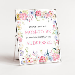 Floral Baby in Bloom Envelope Station Sign