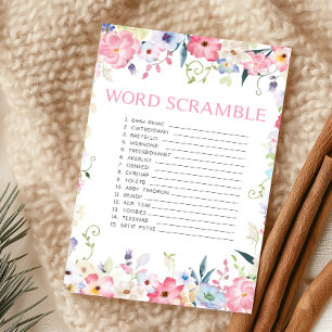 Floral Baby in Bloom Spring Word Scramble Game