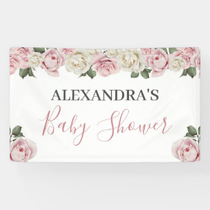 Floral Baby Shower Banner - Drive by Banner