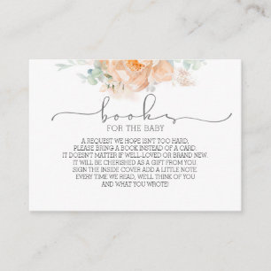 Floral Baby Shower Books Request Business Card
