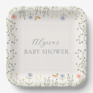Floral Baby Shower Paper Plate