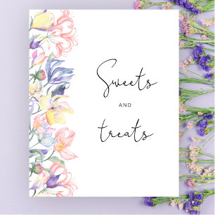 Floral baby shower Sweets and Treats Poster