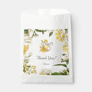 Floral Baby Shower Tea Party Thank You Gift Favour Bag