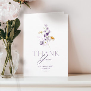 Floral Baby Shower Thank You Card