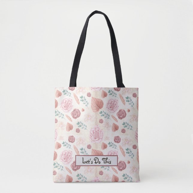 Floral Back To School Tote Bag (Front)