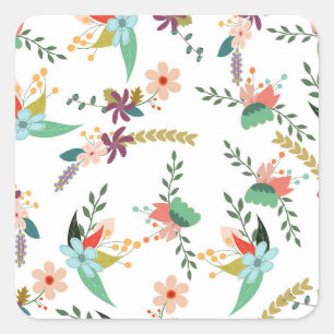 floral-backdrop-pattern-flower square sticker