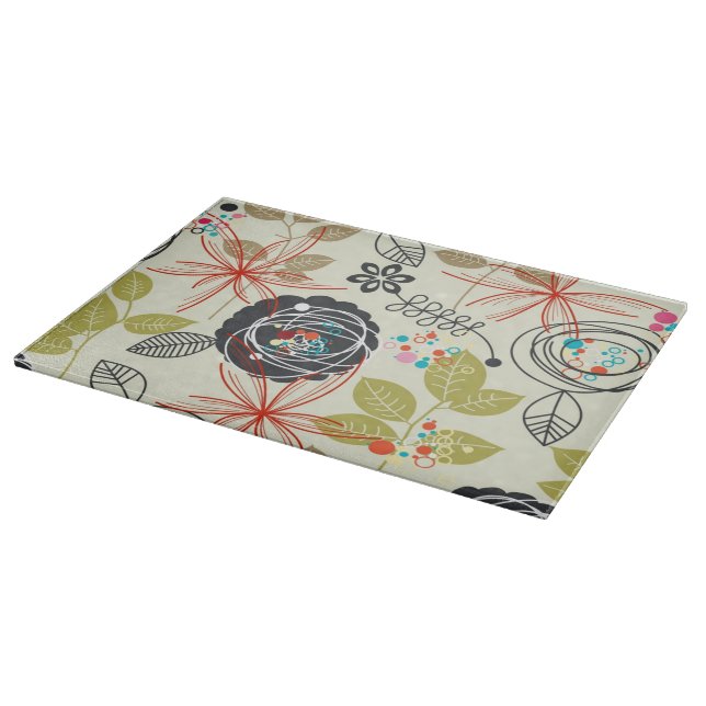 Floral background 2 cutting board (Corner)