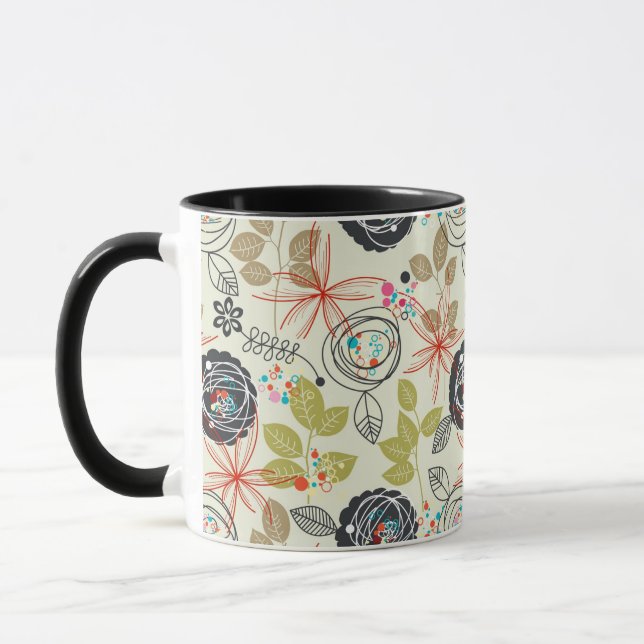 Floral background 2 mug (Left)