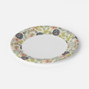 Floral background 2 paper plate