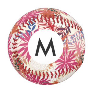 Floral background 3 baseball