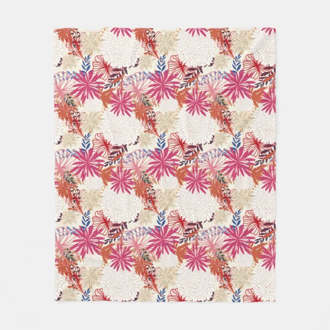 Floral background 3 fleece blanket (Front)
