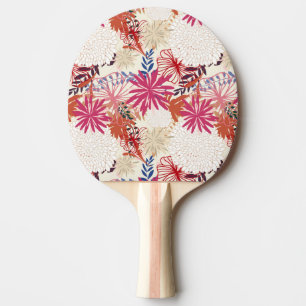 Floral background 3 ping pong paddle