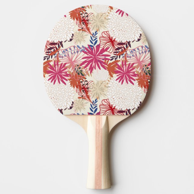 Floral background 3 ping pong paddle (Front)