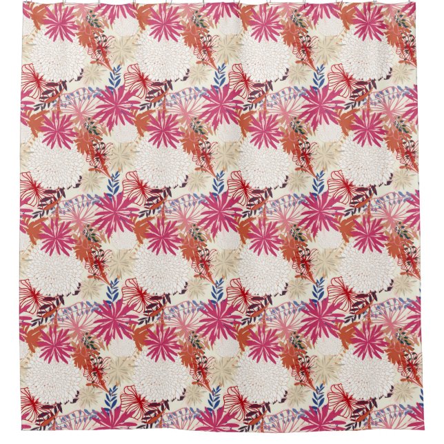 Floral background 3 shower curtain (Front)