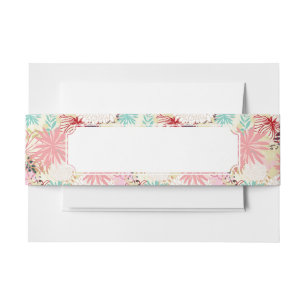 Floral background 4 invitation belly band