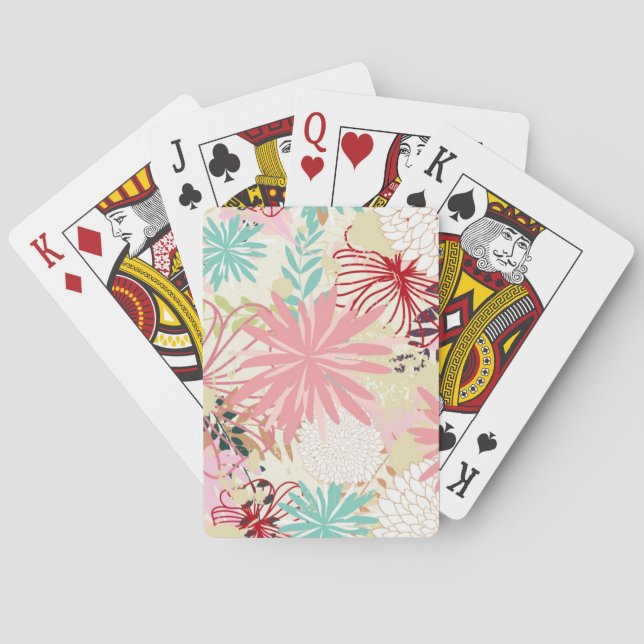 Floral background 4 playing cards (Back)