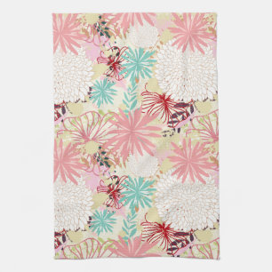 Floral background 4 tea towel