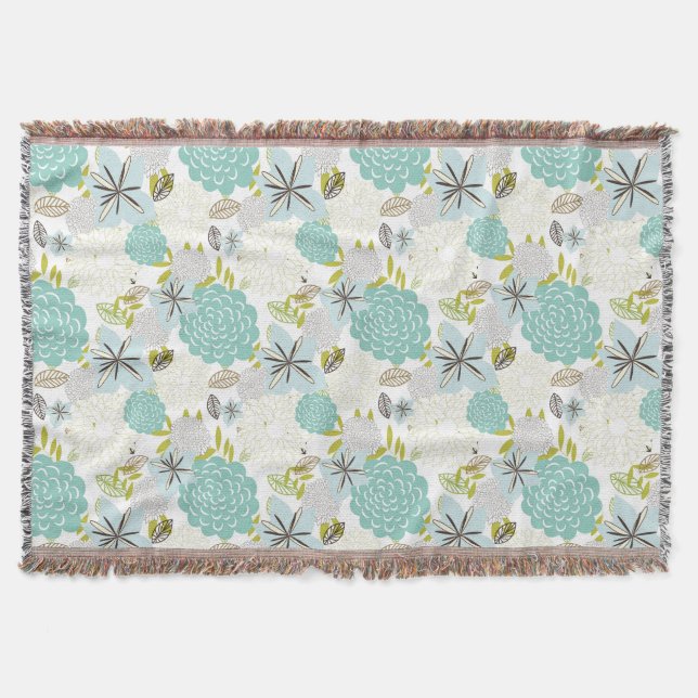 Floral background 5 throw blanket (Front)