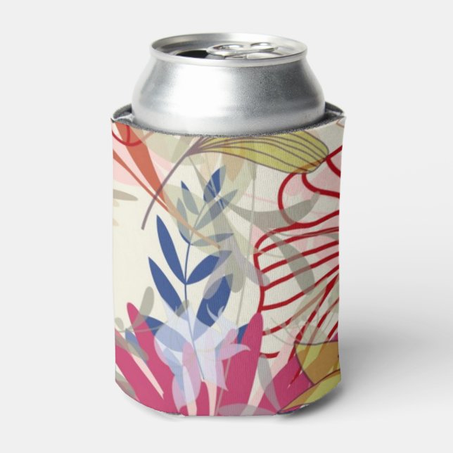 Floral background 6 can cooler (Can Front)