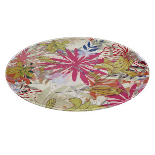 Floral background 6 cutting board