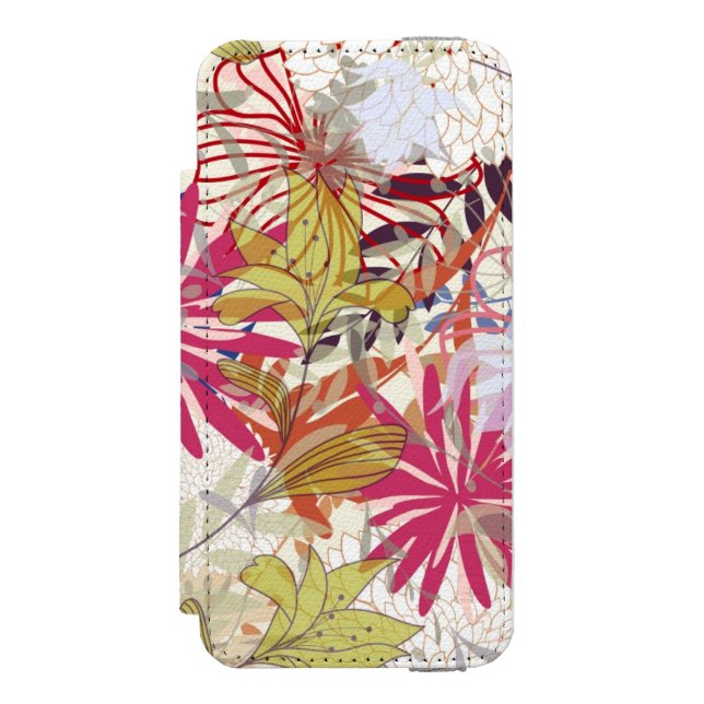 Floral background 6 incipio iPhone wallet case (Folio Front)