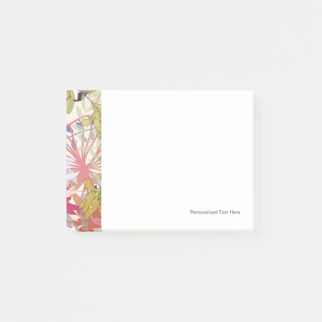 Floral background 6 post-it notes (Front)