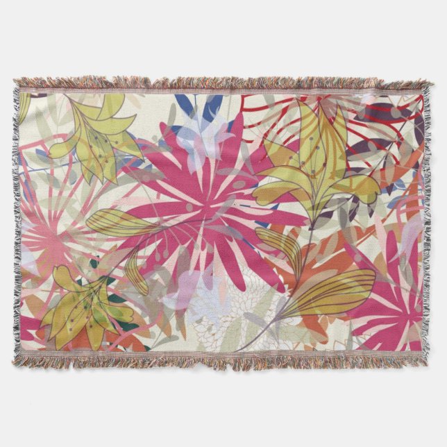 Floral background 6 throw blanket (Front)