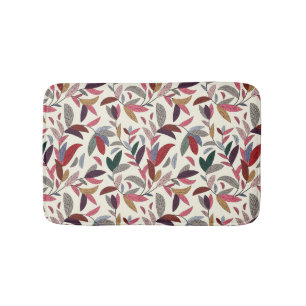 Floral background bath mat