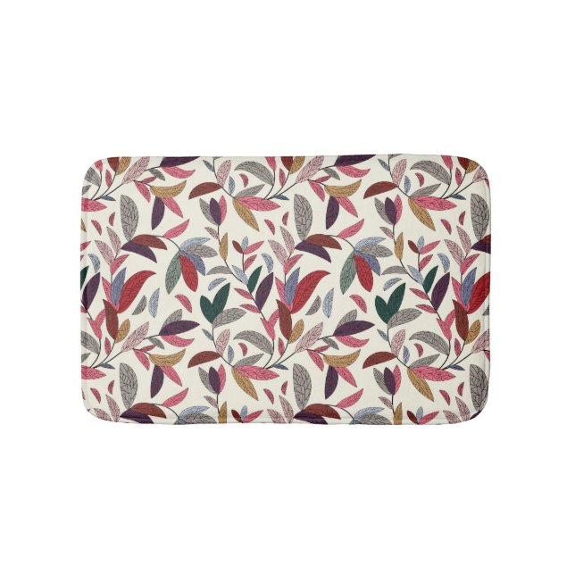 Floral background bath mat (Front)