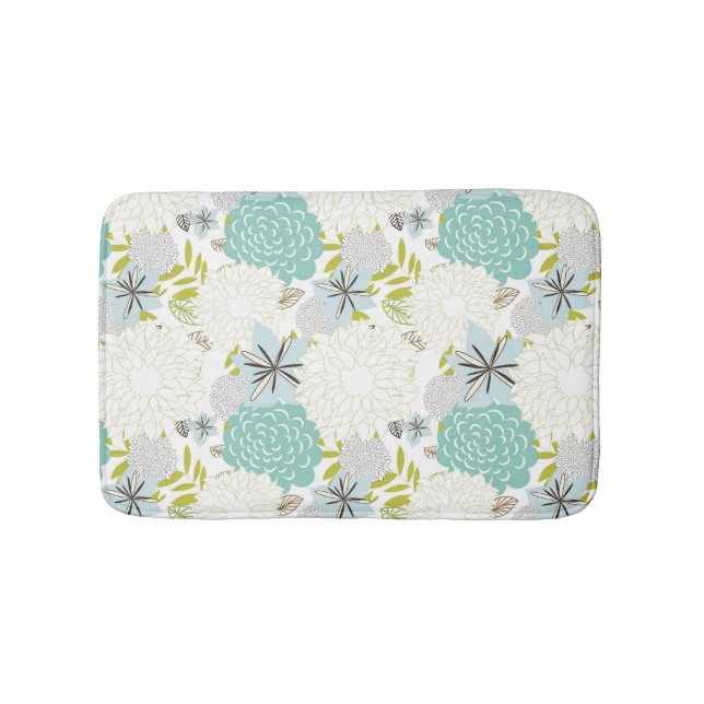 Floral background bath mat (Front)