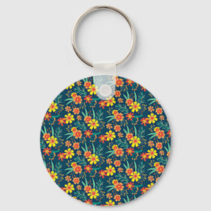 Floral Background Beautiful Design-46566 Key Ring