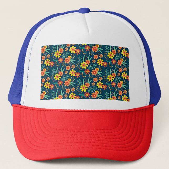 Floral Background Beautiful Design-46566 Trucker Hat (Front)
