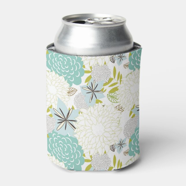 Floral background can cooler (Can Front)