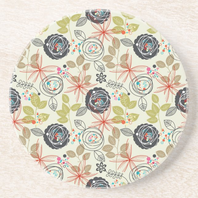 Floral background coaster (Front)