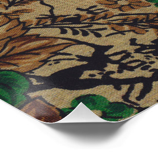 Floral Background Design Floral Gift Wrap Art Poster