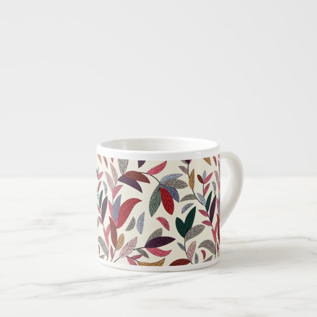 Floral background espresso cup (Front Right)