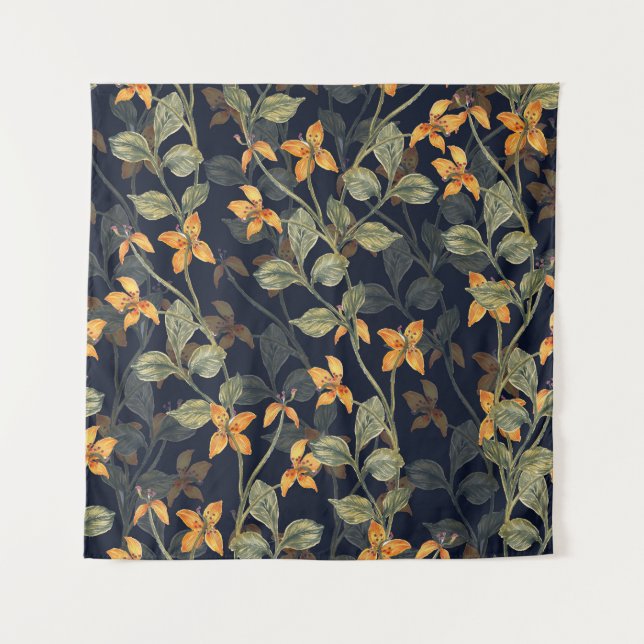 Floral background in seamless pattern. tapestry (Front)