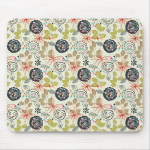 Floral background mouse pad