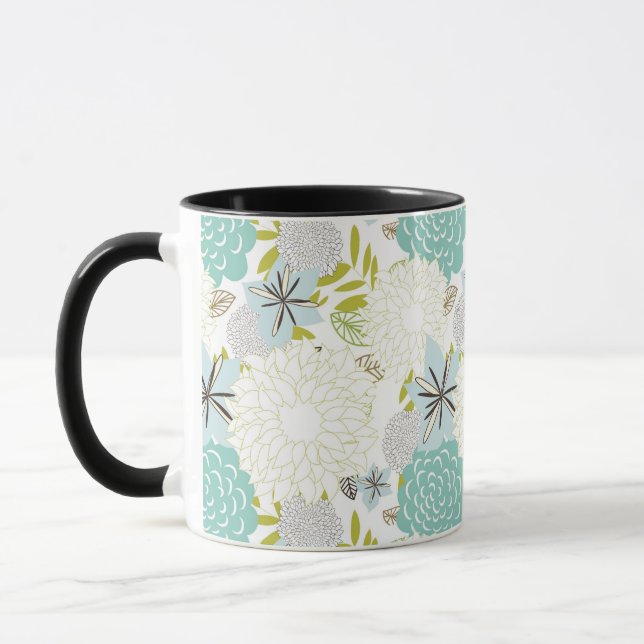 Floral background mug (Left)