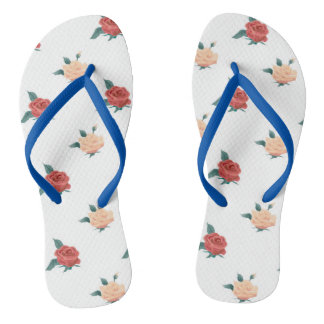 Floral background of roses thongs