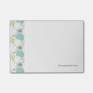 Floral background post-it notes