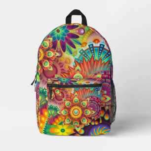  Floral background Printed Backpack