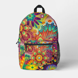 Floral background Printed Backpack