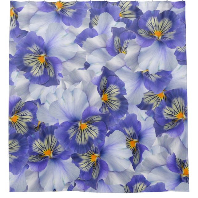 Floral background scrapbooking shower curtain (Front)