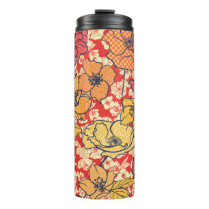 Floral background. Seamless Vintage. A lot of flow Thermal Tumbler