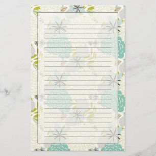 Floral background stationery