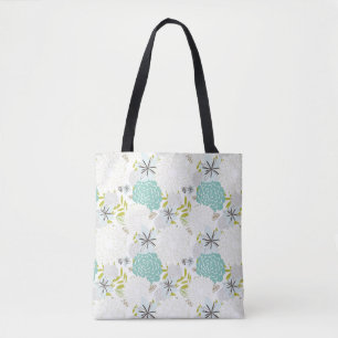 Floral background tote bag