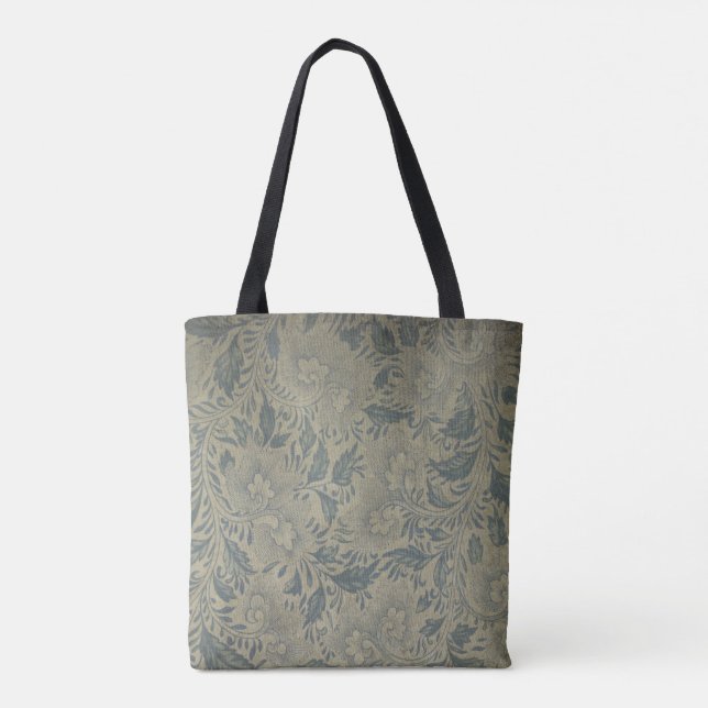 Floral Background Tote Bag - Unique Style (Back)